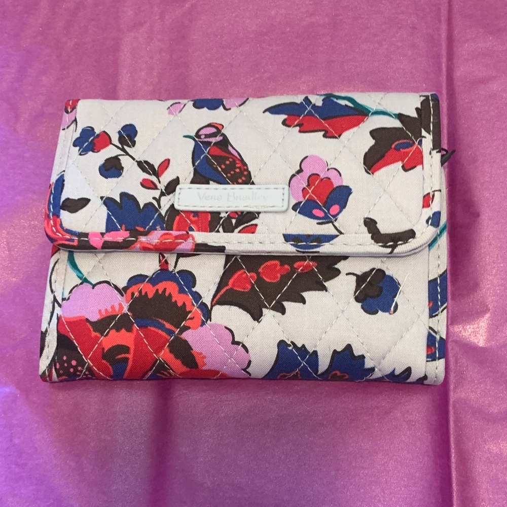 Vera Bradley Quilted Wallet with Multicolor Floral Design
